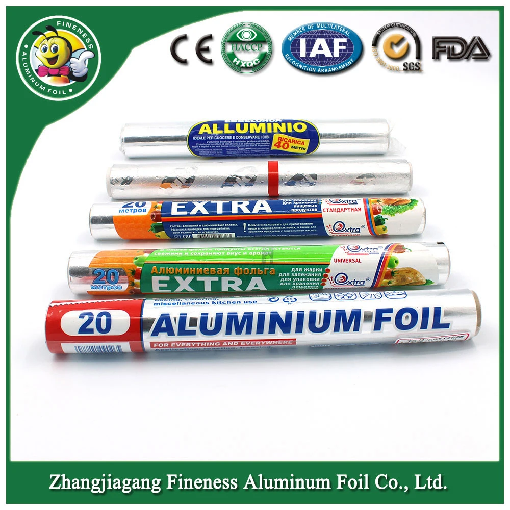 High Quality Household Aluminum Foil with Shrink Film Kitechen Use Aluminum Foil Wrapping Paper